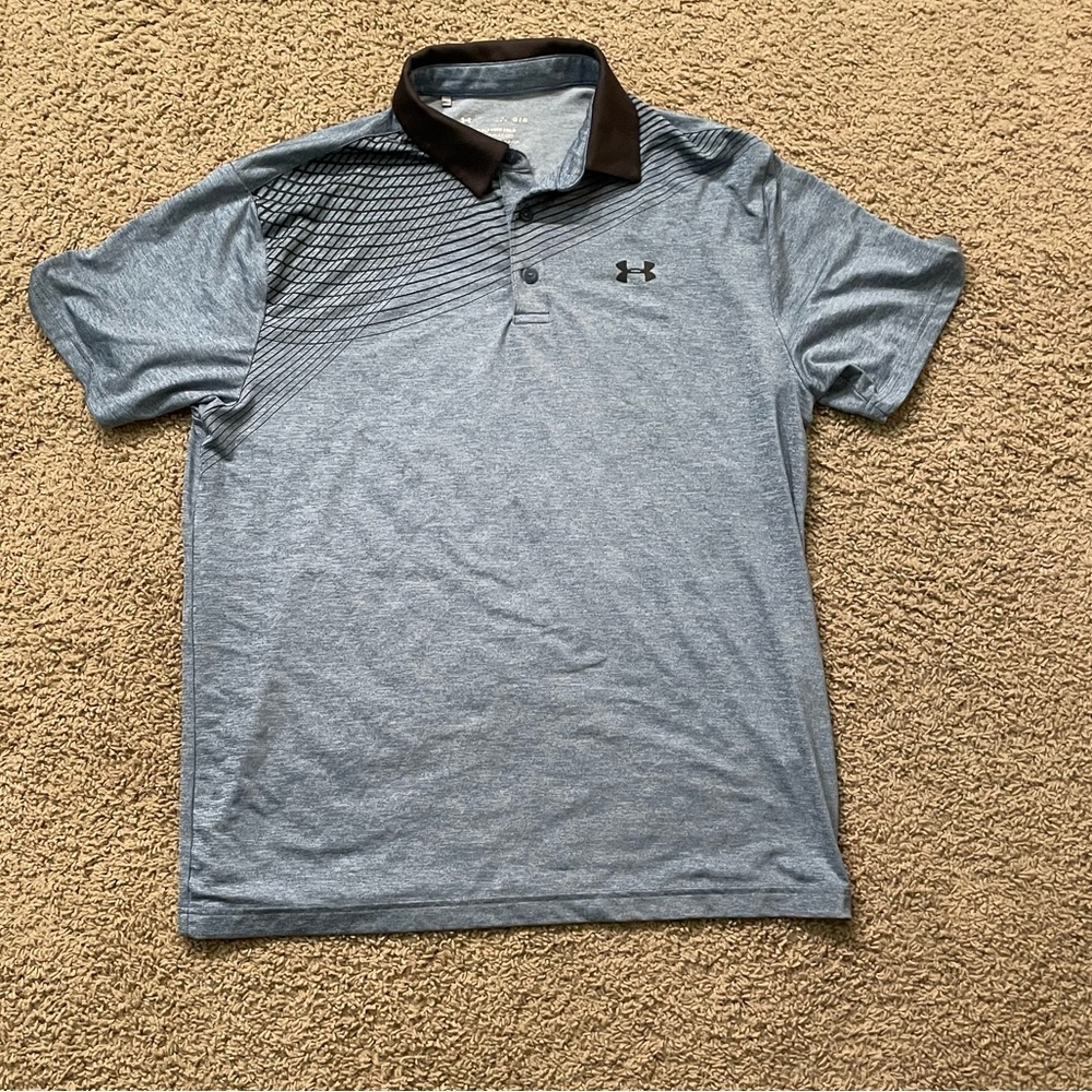 Under Armour Playoff Polo. Blue size large.